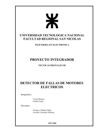 Detector de fallas de motores eléctricos - Facultad Regional San ...