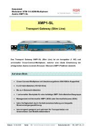 Aastra XMP1-SL (320 KB) - RSR Datacom GmbH & Co. KG