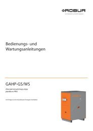 Bedienungs- und Wartungsanleitungen GAHP-GS/WS - Robur