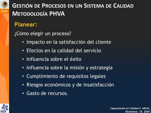 procesos - Instituto Nacional de Enfermedades Respiratorias