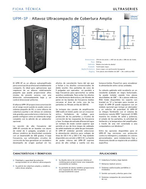 UPM-1P - Meyer Sound Laboratories Inc.