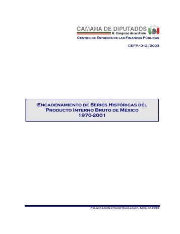 Encadenamiento de Series Históricas del Producto Interno Bruto de ...