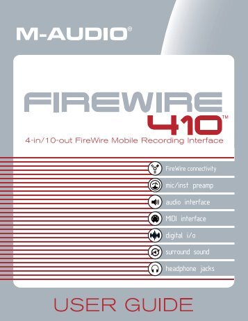 M-Audio FireWire 410 - Manual del usuario