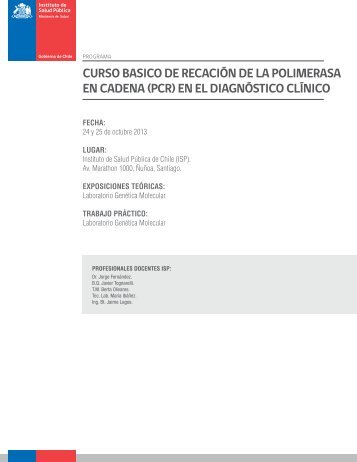 pcr - Instituto de Salud Pública de Chile