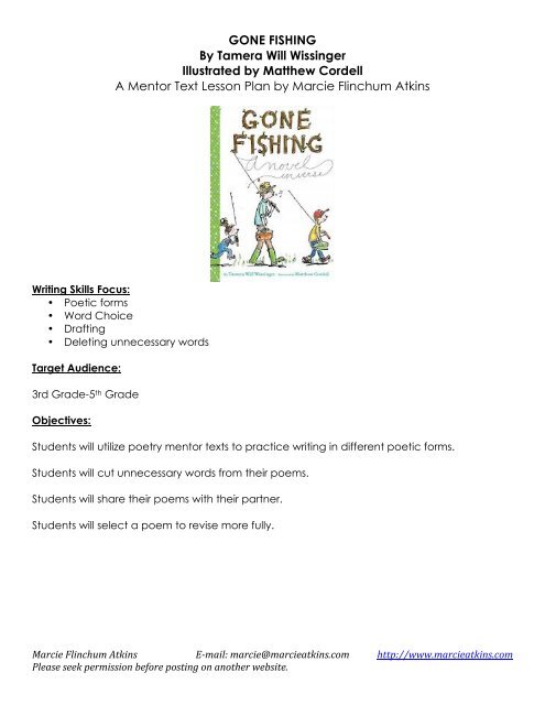 Gone Fishing Mentor Text Lesson Post 4 26 13