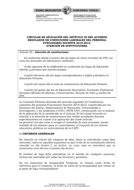 Criterios SUSTITUCIONES ARTICULO 20 nuevo - euskadi.fete-ugt