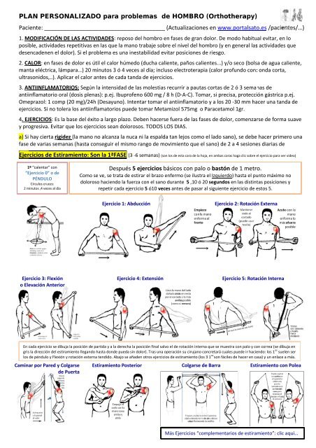 PLA Paci Ejer AN PERS iente: _____ rcicios de Es SONALIZ ...