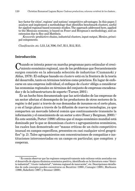 Cadenas productivas, columna vertebral de los clusters industriales ...