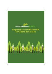 Empresas con certificado PEFC en Cadena de Custodia