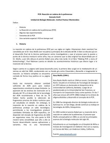 PCR: Reacción en cadena de la polimerasa Gonzalo ... - CHLA EP