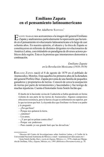 Emiliano Zapata en el pensamiento latinoamericano - Centro de ...