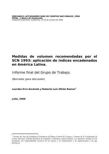 Medidas de volumen recomendadas por el SCN 1993 ... - Cepal