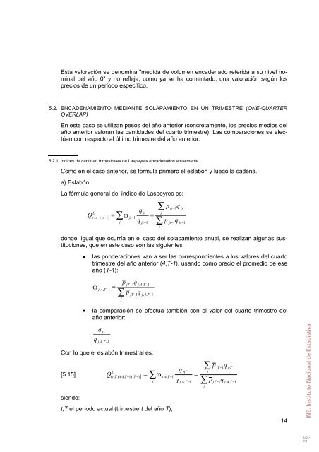 Índices encadenados en la Contabilidad Nacional Trimestral