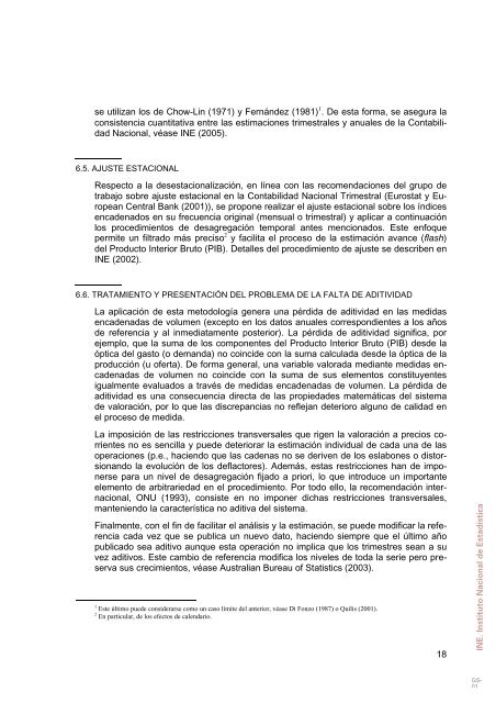 Índices encadenados en la Contabilidad Nacional Trimestral