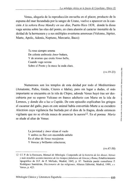 Mitología Clásica y Literatura Española. Siete Estudios - Gonzalo de ...