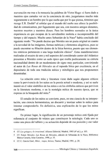 Mitología Clásica y Literatura Española. Siete Estudios - Gonzalo de ...