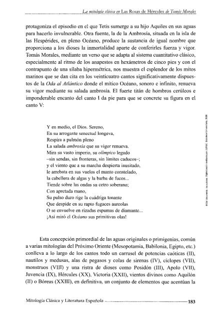 Mitología Clásica y Literatura Española. Siete Estudios - Gonzalo de ...