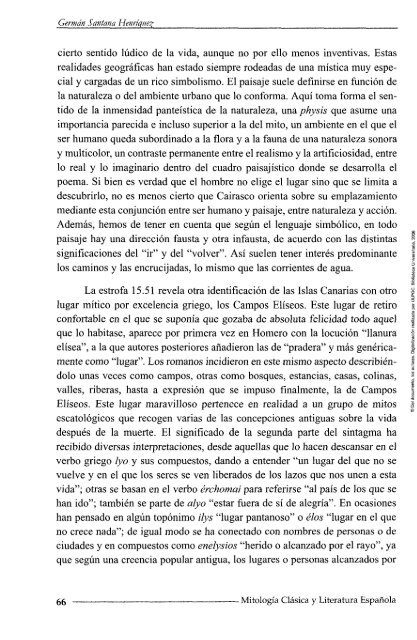 Mitología Clásica y Literatura Española. Siete Estudios - Gonzalo de ...