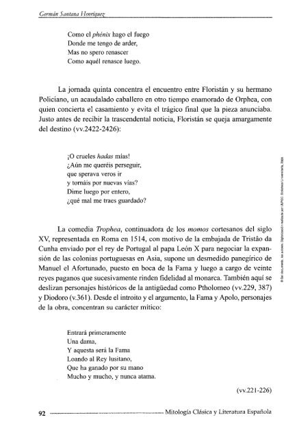 Mitología Clásica y Literatura Española. Siete Estudios - Gonzalo de ...