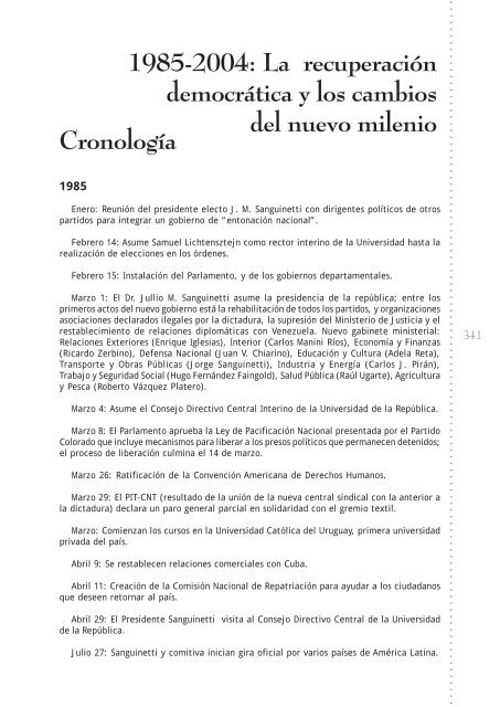 La recuperación democrática y los cambios del nuevo milenio - Anep