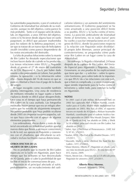 revista ejército nº 843 junio 2011 - Portal de Cultura de Defensa ...