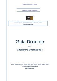 Guía Docente - Escuela Superior de Arte Dramático - Asturias