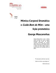 mímica corporal dramática e cuida