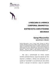 A MÁSCARA EA MÍMICA CORPORAL DRAMÁTICA ... - Revista Mimus