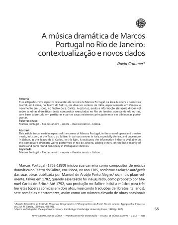 A música dramática de Marcos Portugal no Rio de Janeiro ... - UFRJ