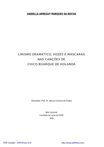 lirismo dramático, vozes e máscaras nas canções de chico