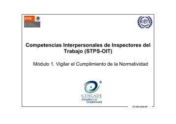 Competencias Interpersonales de Inspectores del Trabajo (STPS-OIT)