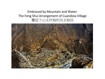 The Feng Shui Arrangement of Cuandixia Village - European ...