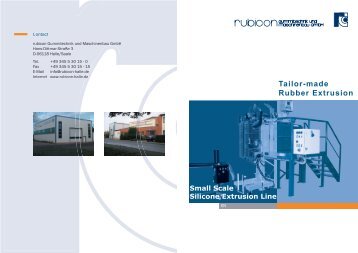 rubicon Small Scale Silicone Extrusion Line