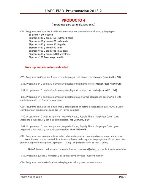 UABC-FIAD Programación 2012-2 - Programacion en C/C++