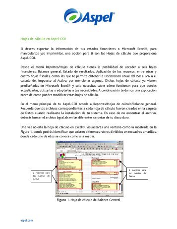 Hojas de cálculo en Aspel-COI Si deseas exportar la información de ...