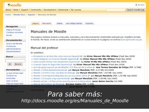 Introducción a Moodle - Software Libre - Universidad de Deusto