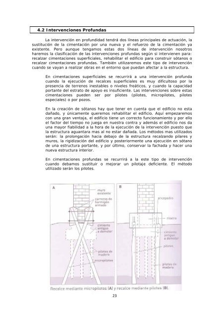 técnicas de refuerzo y recimentación. sistemas no tradicionales