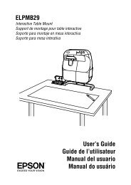 User's Guide - ELPMB29 Interactive Table Mount - Epson