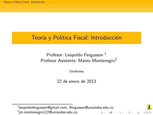 Teoría y Política Fiscal: Introducción