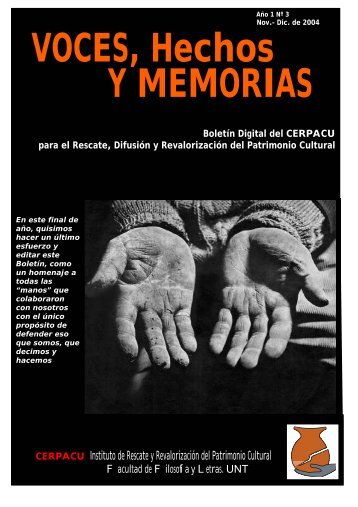 Descargue el Boletín del CERPACU "Voces, Hechos y Memorias".