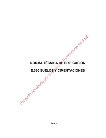 norma técnica de edificación e.050 suelos y cimentaciones