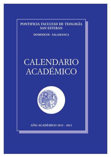 Descargar Calendario Académico en PDF - Facultad de Teología ...