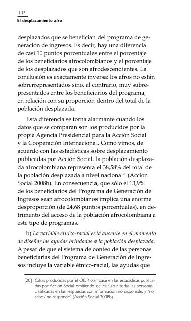 El desplazamiento afro. Tierra, violencia y derechos de las ...