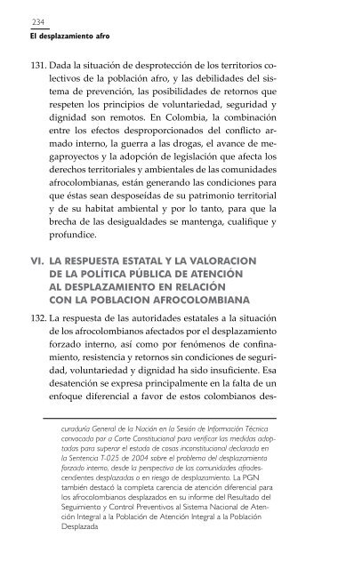 El desplazamiento afro. Tierra, violencia y derechos de las ...