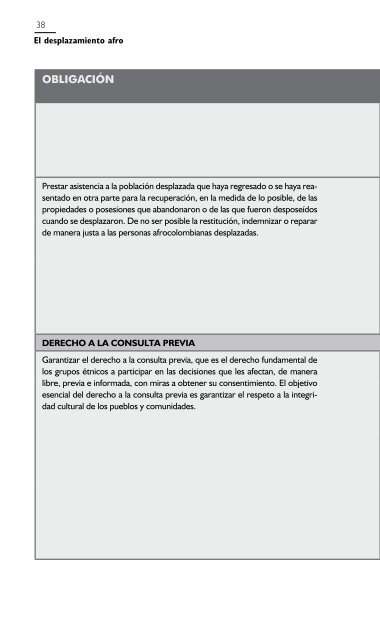 El desplazamiento afro. Tierra, violencia y derechos de las ...