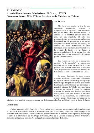 Comentario El Expolio El Greco - IES JORGE JUAN / San Fernando