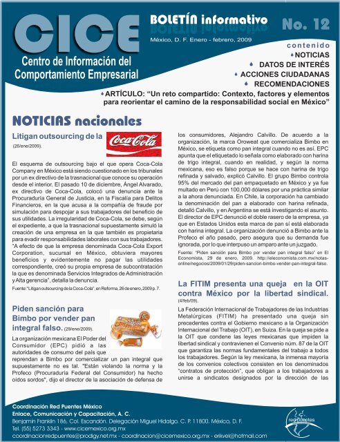 Boletin informativo CICE 12