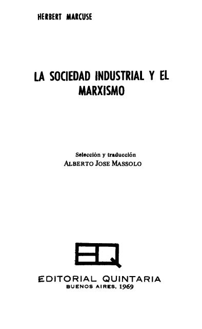 la sociedad industrial y el marxismo - Marcuse.org