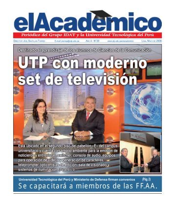 Se capacitará a miembros de las FF.AA - UTP