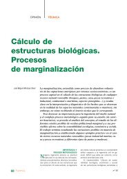 Cálculo de estructuras biológicas. Procesos de marginalización
